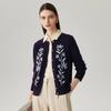 Zhaojun Women's Floral Cashmere Knit Cardigan