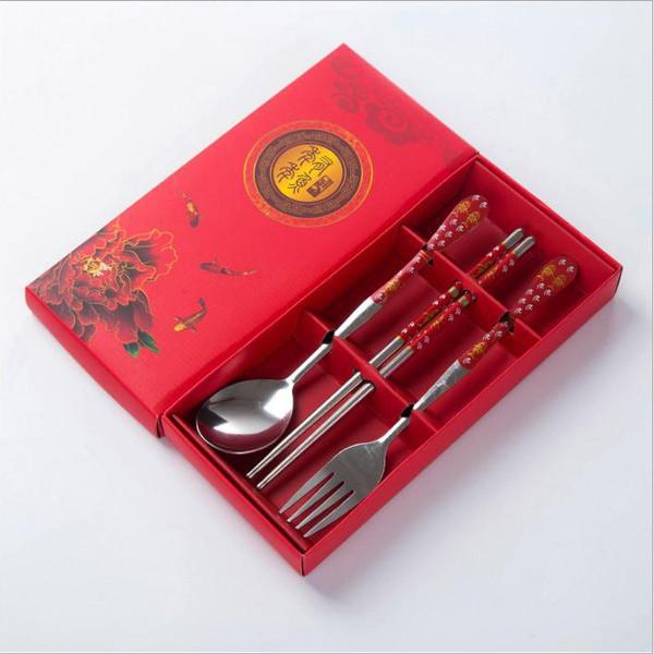 Příbory 3 ks Hůlky Lžíce Vidlička Sada nádobí Stolní nádobí Kuchyňské Jídelní Barové Potřeby