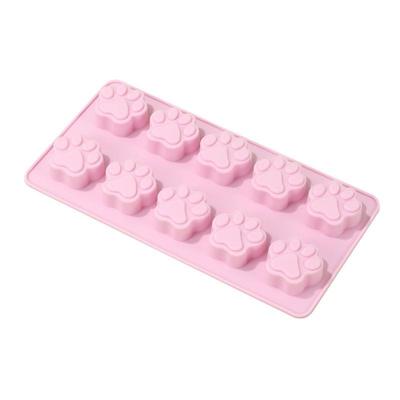 Silicone Dog Cat Animal Paw Pet Print Baking Mold Reusable Homemade Dog Treats Candy Cookie Jelly Chocolate Mould