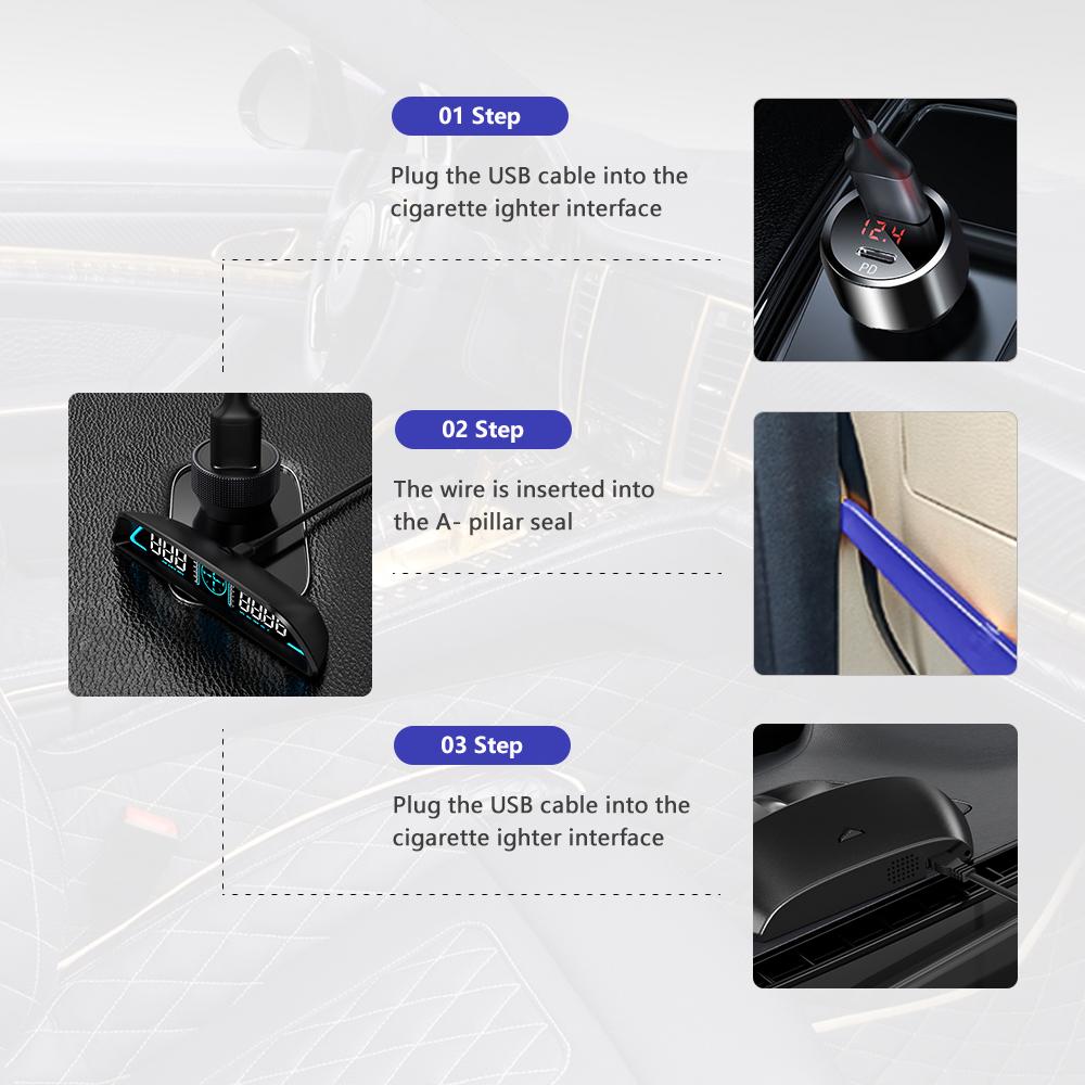 ZQKJ G3 GPS HUD Auto Speedometer Head Up Display Car Smart Digital Alarm Reminder Meter Electronics Accessories for All Cars