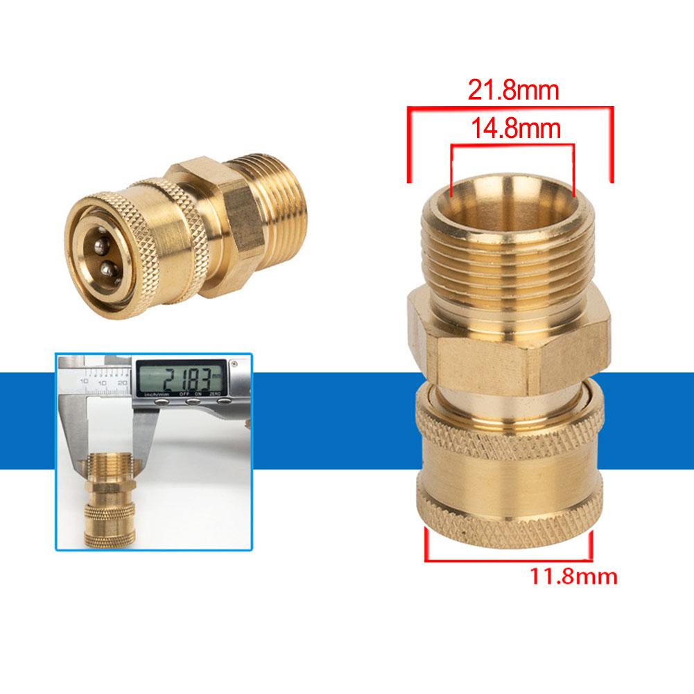High Pressure Washer Connector 1/4 Inch Quick Release Connector Coupler Fitting For Garden Hoses Car Washer Lance Connector G1/4