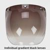 Japanese Three-Button Bubble Lens Motorcycle Helmet