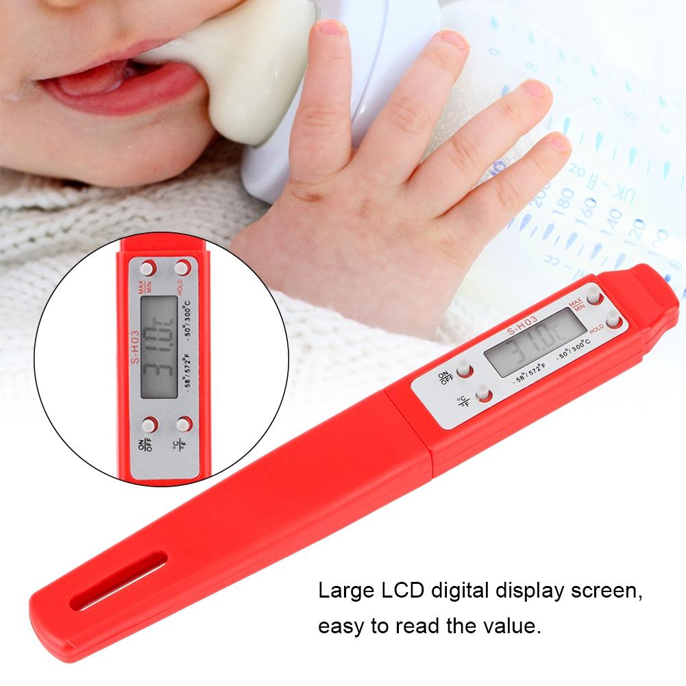 Portable Digital Pen Type Thermometer with   Probe for Kitchen Cooking BBQ Meat Fry Food Milk