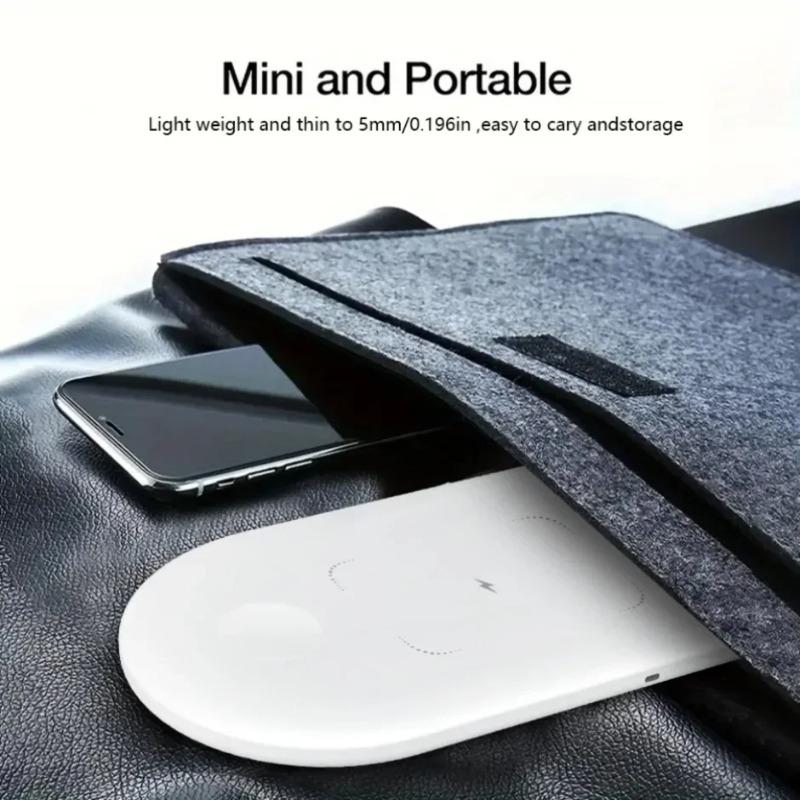 Ultra Slim 3-in-1 Wireless Charging Pad Fast Charger Mat For iPhone 17 16 Pro MAX Apple Watch 2-8 SE AirPods Pro Charging Dock