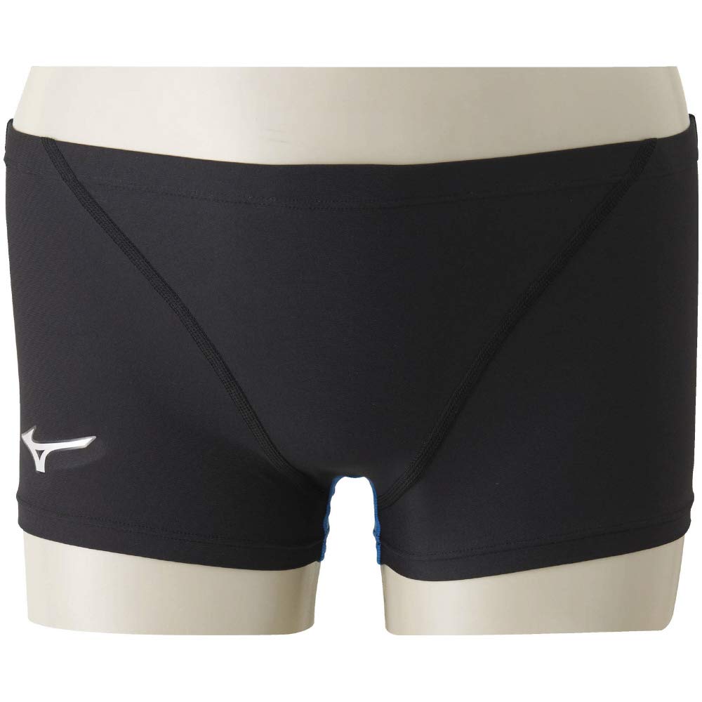 Mizuno Exersuit Short Competition Swimsuit for Training and Black X Light Blue Men's Spats, Practice, N2MB806192,