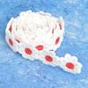 4 Yards Red Printing Polyester Lace Accessories  Gift Wrapping Tape Christmas Tie Ribbon Festival