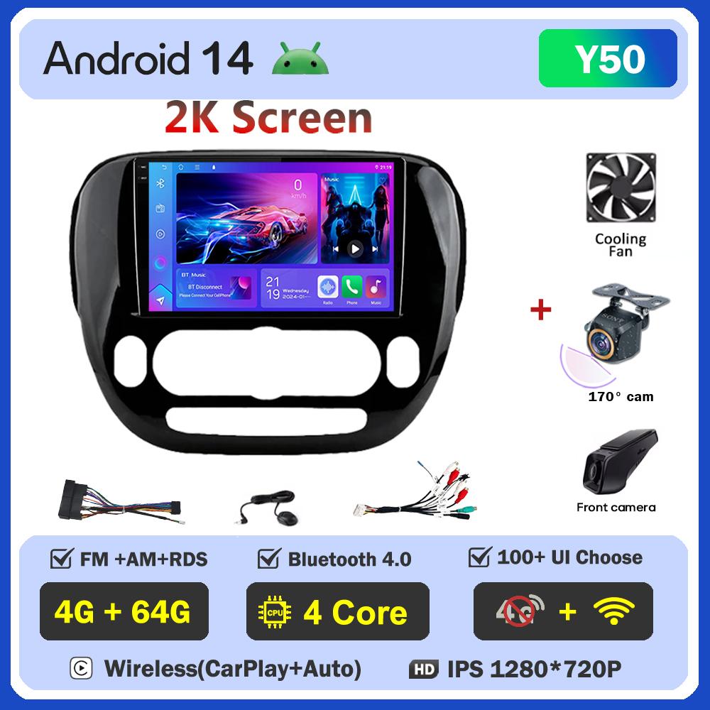 For KIA Soul 2013-2019 Car Radio Player Car Carplay Screen Autoradio Mirror Link Car Intelligent Systems Touch Screen AutoMotive