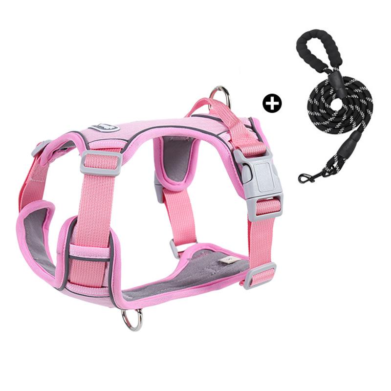 Dog Leash Vest Type Dog Chest and Back Anti-explosion Impact Medium and Large Dog Reflective Chest and Back Strap Anti-escape Dog Leash