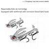 Metal Vib Fishing Lure 2-In-1 Fake Angling Baits Long Throwing Realistic 3D Eyes Fishing Baits For Catfish Bass Trout Vib Tackle