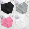4PCS/SET Women Basic High Waist Striped Panties Cotton Breathable Daily Multi Color Set Butt Lifting Plus Size Comfort Underwear