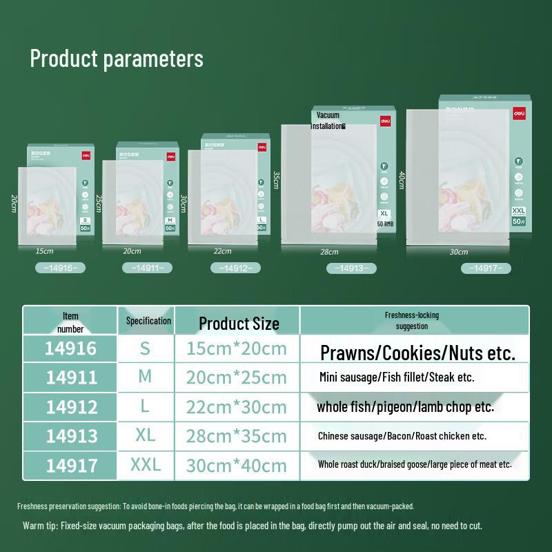 Deli Food Vacuum Sealer Bags