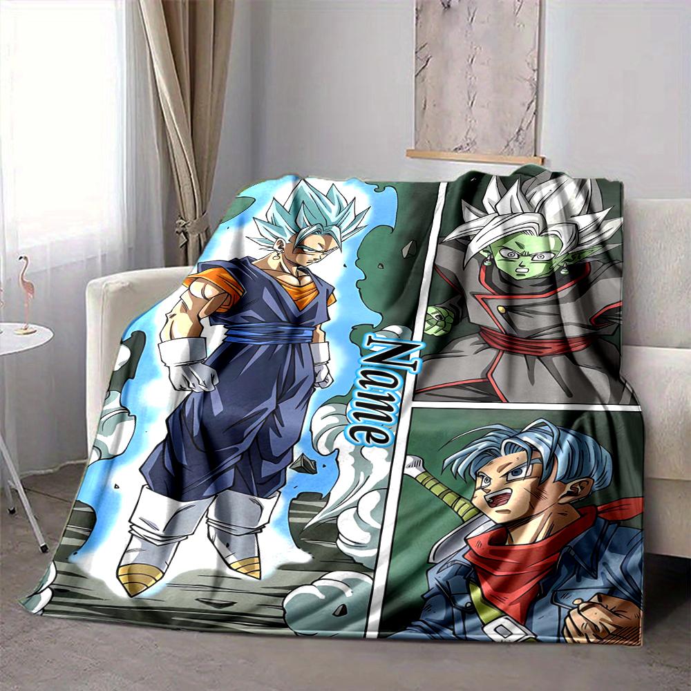 Custom 1pc Dragon Ball Z Adventure Blanket, Soft And Comfortable Blanket, Casual Warm, Camping Travel Blanket, Birthday Gift Q91236