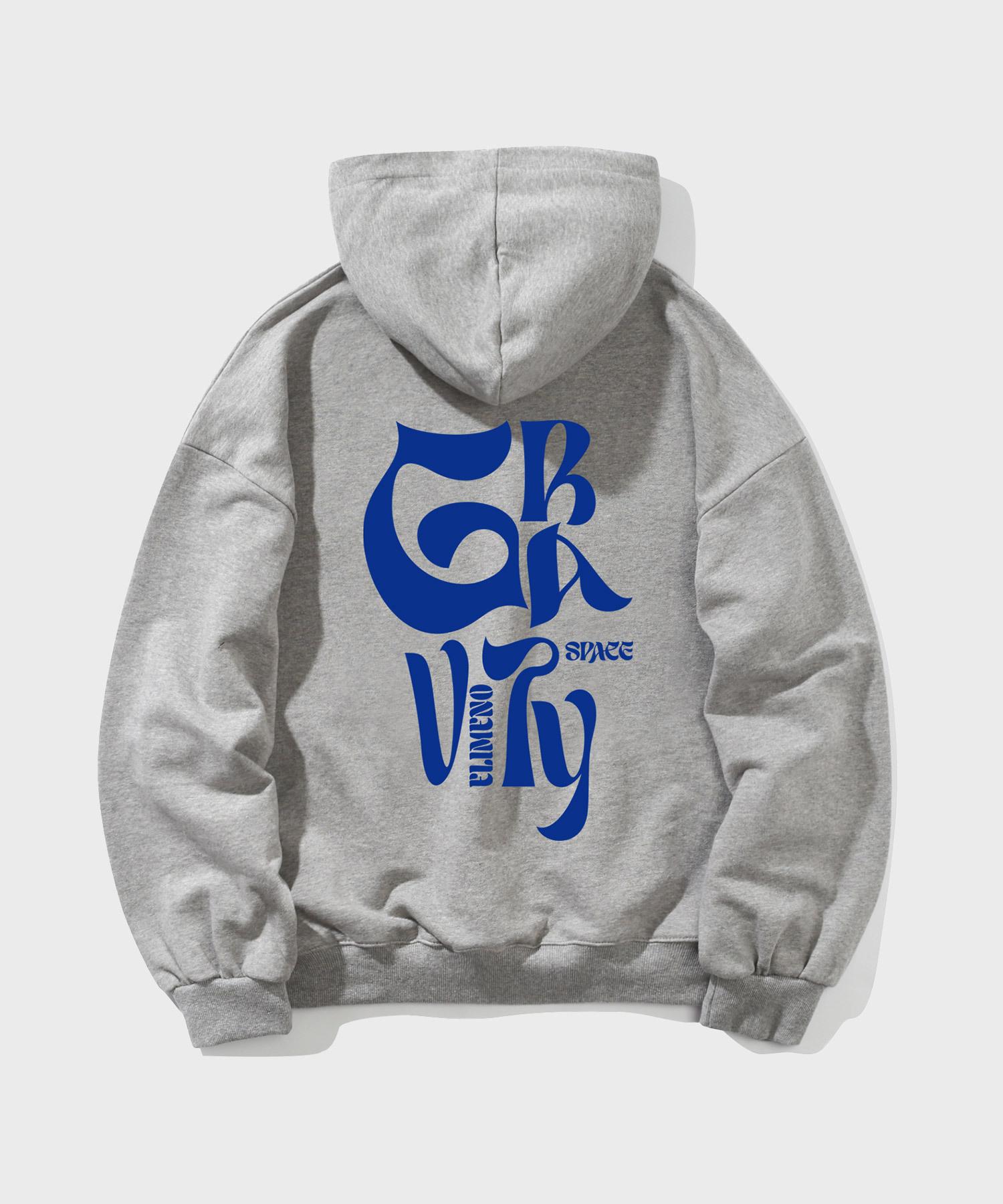 Elimeno El Space Oversized Hoodie Gray (Blue) Gray (Blue)_Fleece/3