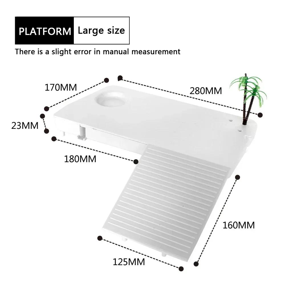 Sunbathing Climbing Dock Turtle Basking Platform Turtle Terrarium Accessories Tortoise Floating Island for Reptile Breeding Box