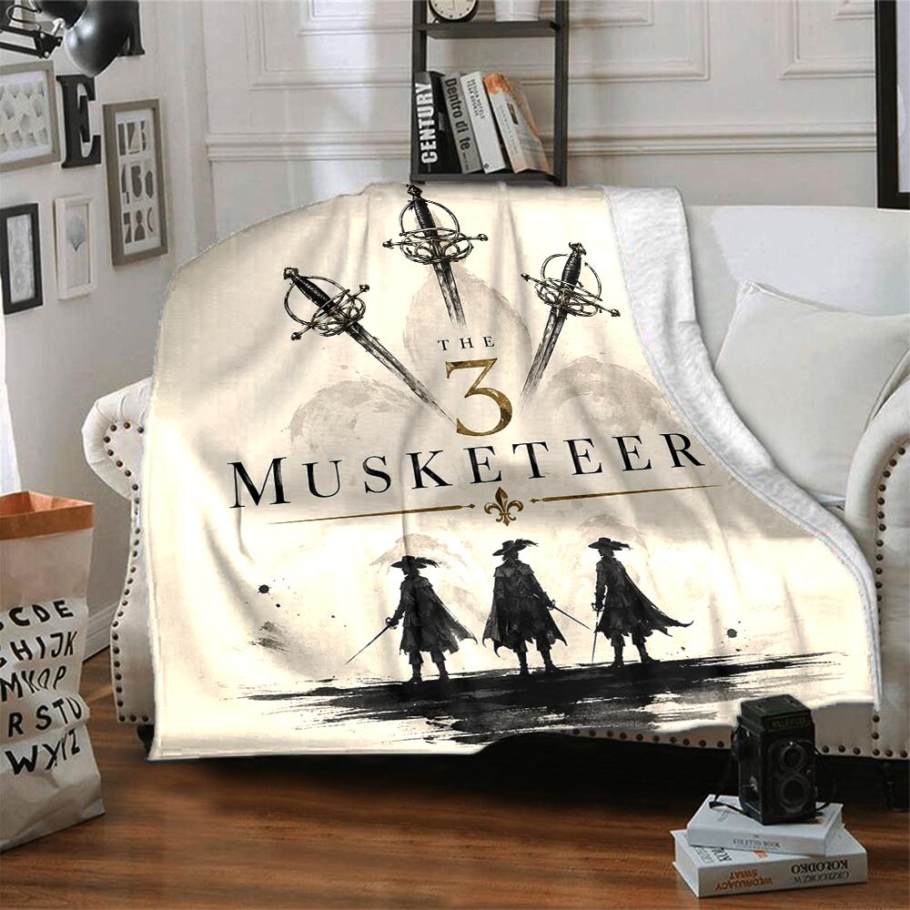 The Three Musketeers Theme Printed Blanket - Perfect for Couch, Bed, Travel & Outdoor Use | Machine Washable, Cozy & Durable.