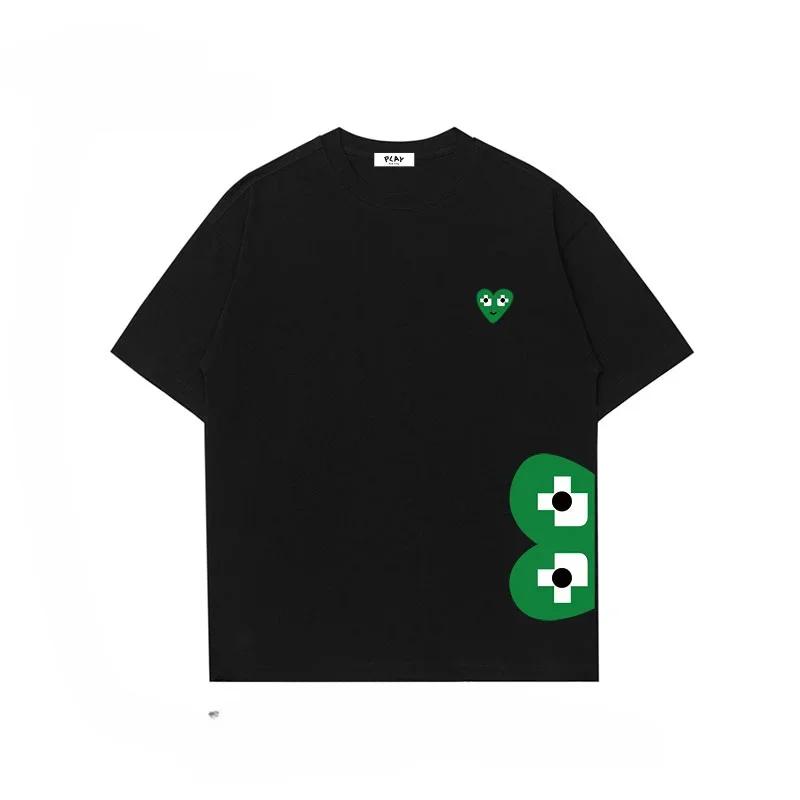 2026 New Hot Japanese Fashion Brand Pattern Printed Pure Cotton Short Sleeve T-shirt Street Style Breathable Couple Short Sleeve M