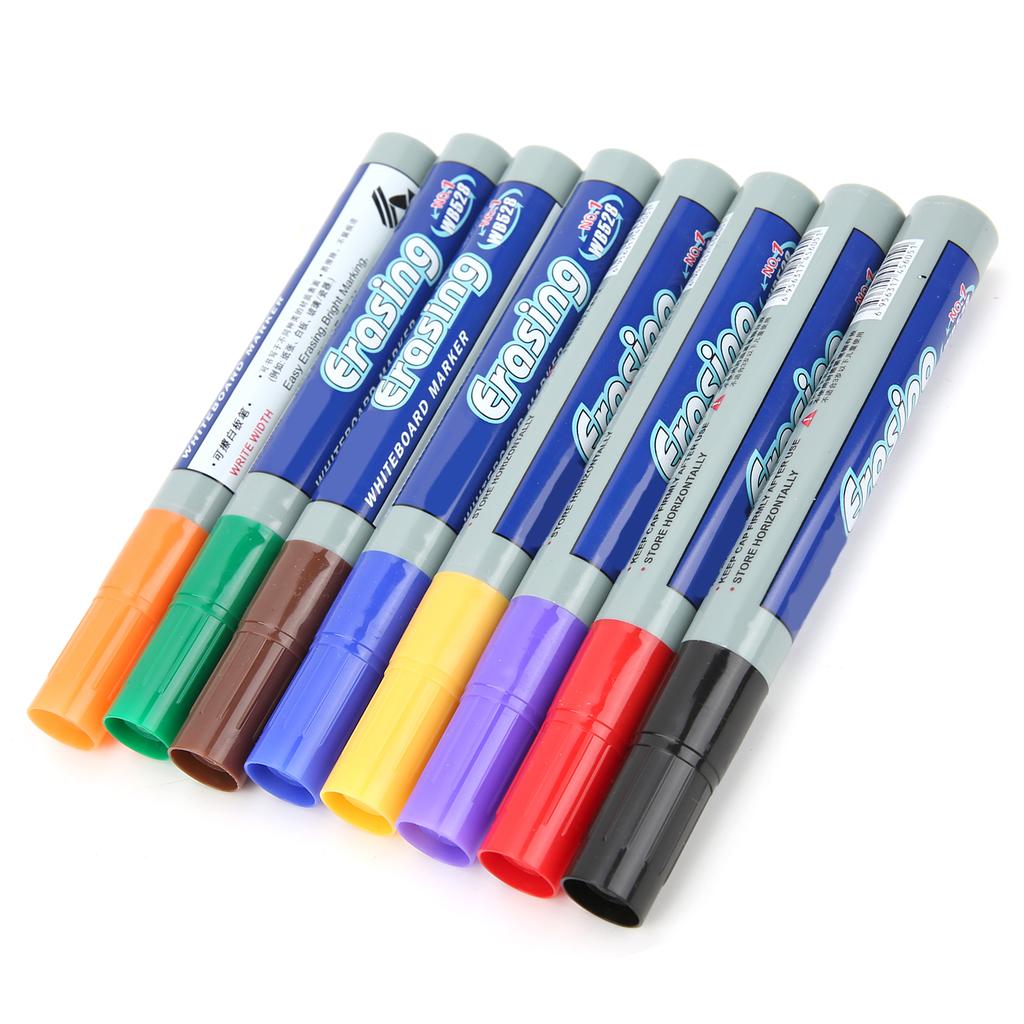 8Pcs Whiteboard Pen Multifunctional Colorful Fast Drying Painting Marker for Graffiti Writing