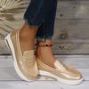 Fashion Woman Shoes Platform Casual Flat Bottomed Comfortable Round Toe Loafers Breathable Hiking Anti Slip Women Single Shoe Large Size