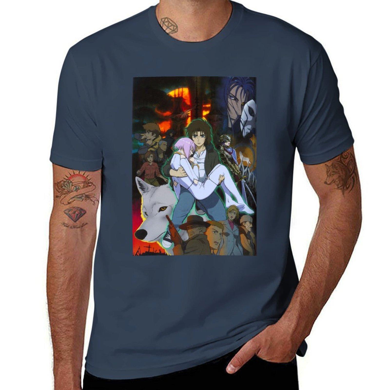 Wolfs Rain TShirt Casual Pattern Print Tee Shirt S