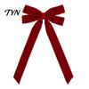 Hanging Bows for Curtains Velvet Ribbon Bow Xmas Pendant, Christmas Tree Flannel Ornament, Durable Decorative Retro Style Pendant Holiday Wedding