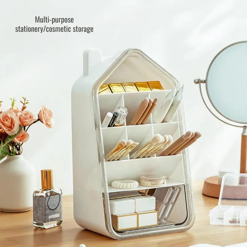 Pen holder organizer slant plug office desktop compartment organizer student desk clutter pen bucket stationery organization