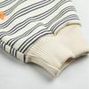 Unisex Vintage Floral Stripe Hooded Zip-Up Sweatshirt