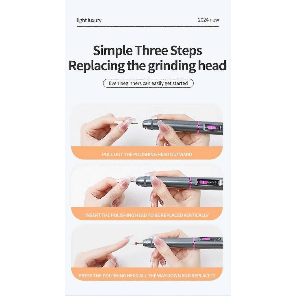 Electric Nail Polish Grinder Professional Dead Skin Trimmer With Three-Speed Adjustment And High Speed Grinding Machine