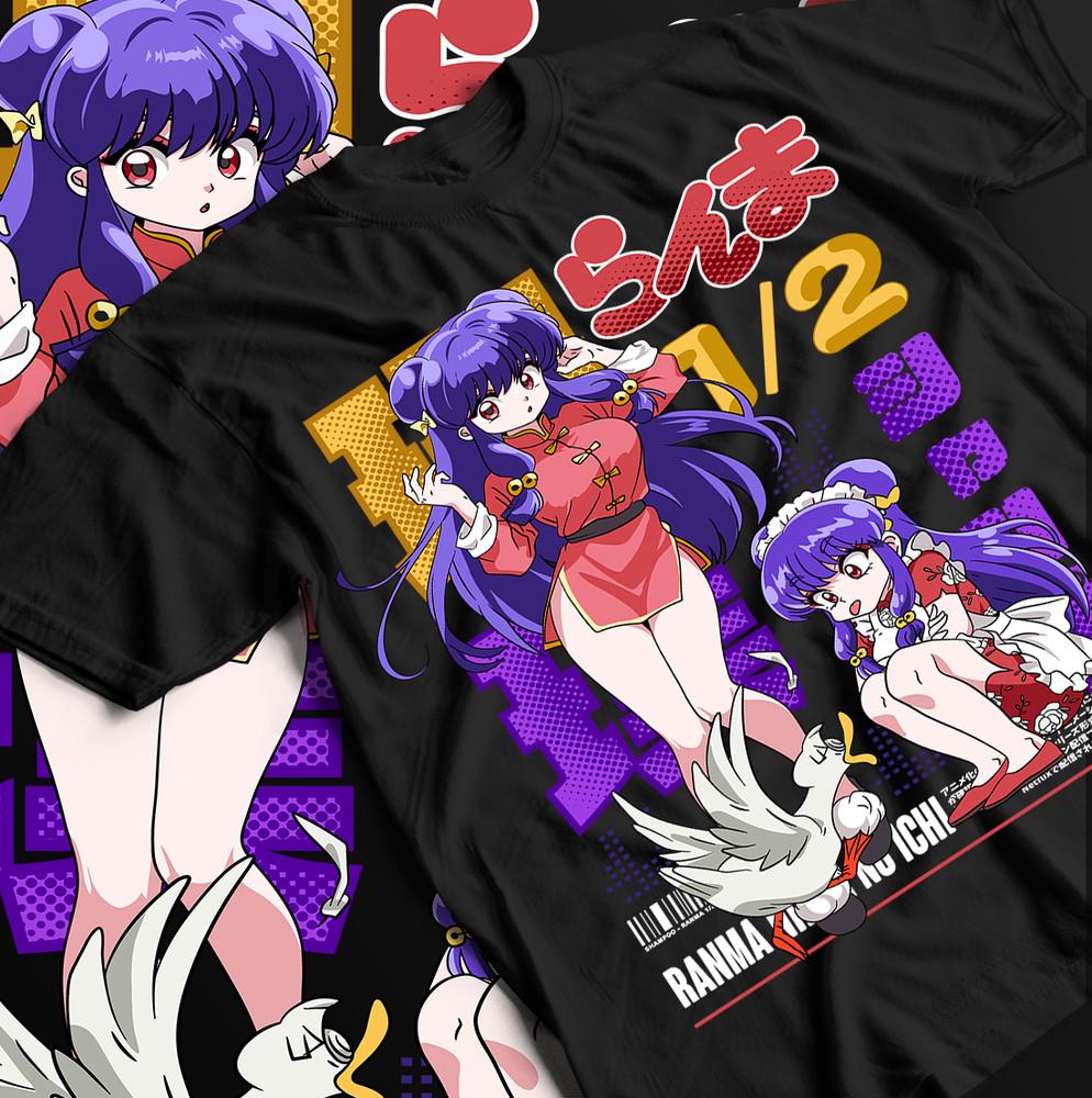 Shampoo Rumiko T-shirt Takahashi Ranma Girl Kawaii Funny Anime Tee All Size