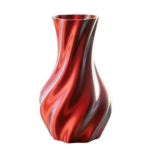 

3D Printed Vase Decorative Spiral Flower Vase Modern Twisted Vase for Living Room, Shelf, Wedding & Dining Table Centerpiece, Farmhouse Home красный черный