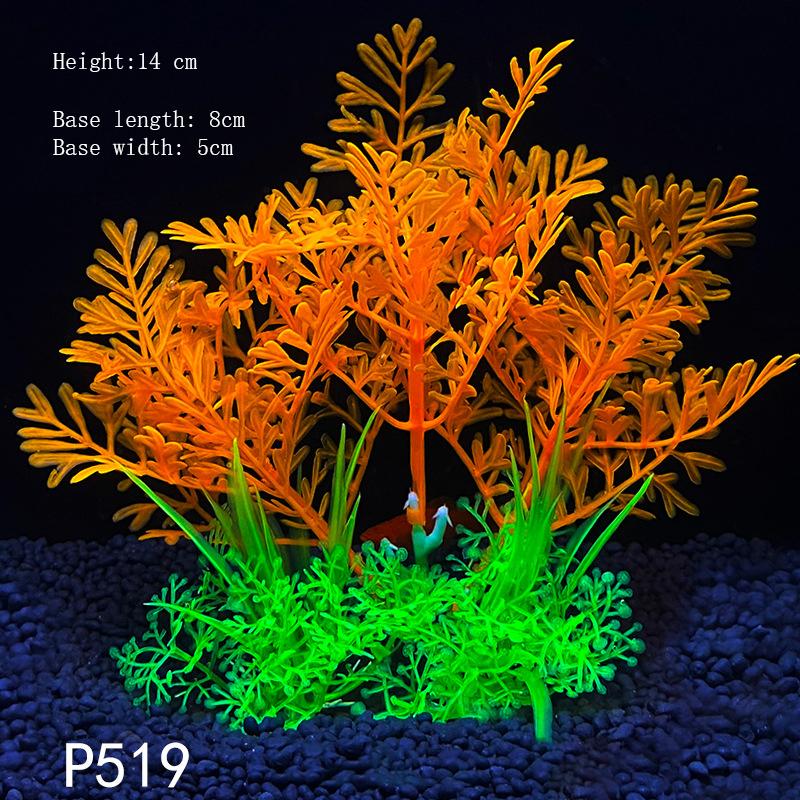 Plantas Artificiais Subaquáticas de Plástico Aquário Tanque de Peixes Aquático Arbusto Falso Grama Aquática Verde Decoração de Simulação de Visualização
