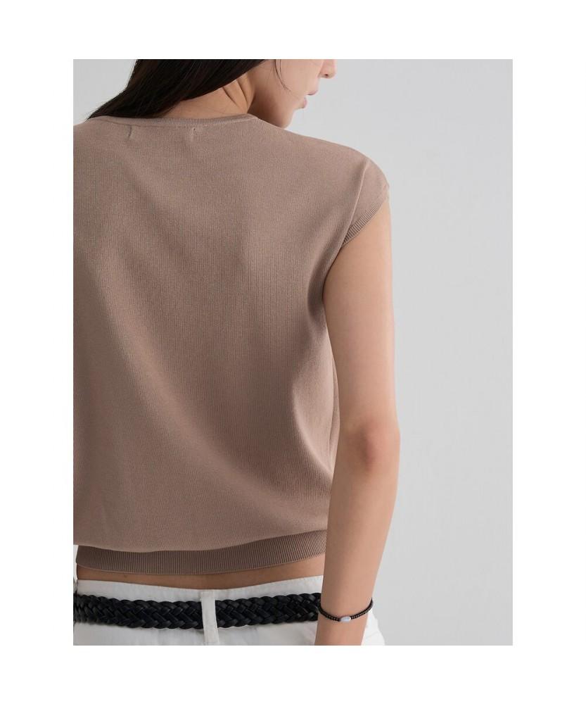 8SECONDS Metal Embellished Sleeveless Pullover Brown