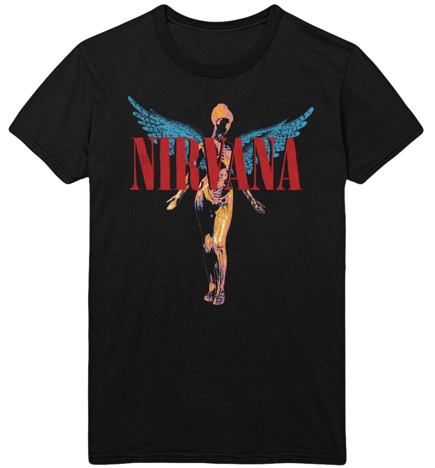 26 Nirvana Angelic Black T-Shirt NEW OFFICIAL Unisex T-Shirt M