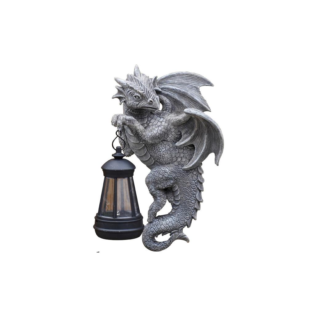Solar , Dragon Tree Hugger -9.7-inch Resin Dragon Statue, Outdoor Garden And Courtyard Decoration, Gift