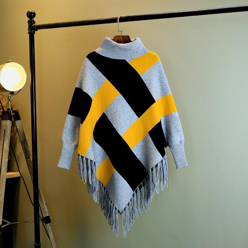 Female Knitted Winter Plaid Sweater Women Autumn Winter Long Sleeve Pullover