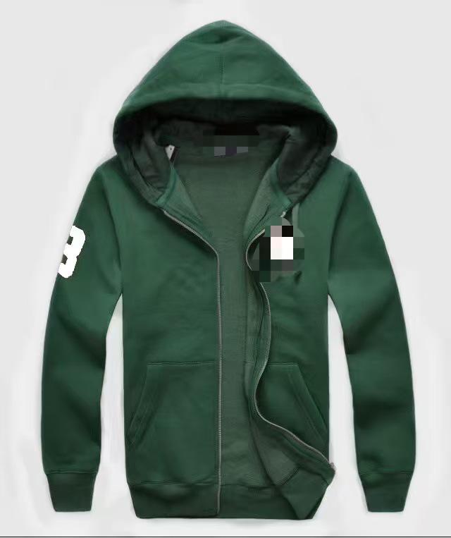 Men's Plus Size Cotton Zipper Sweatshirt - Big Horse Embroidery, Autumn/Winter Style, Long-Sleeve Casual Running Jacket