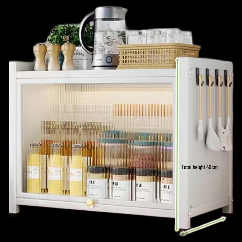 Woding Dustproof Rustproof Kitchen Spice Rack with Lid