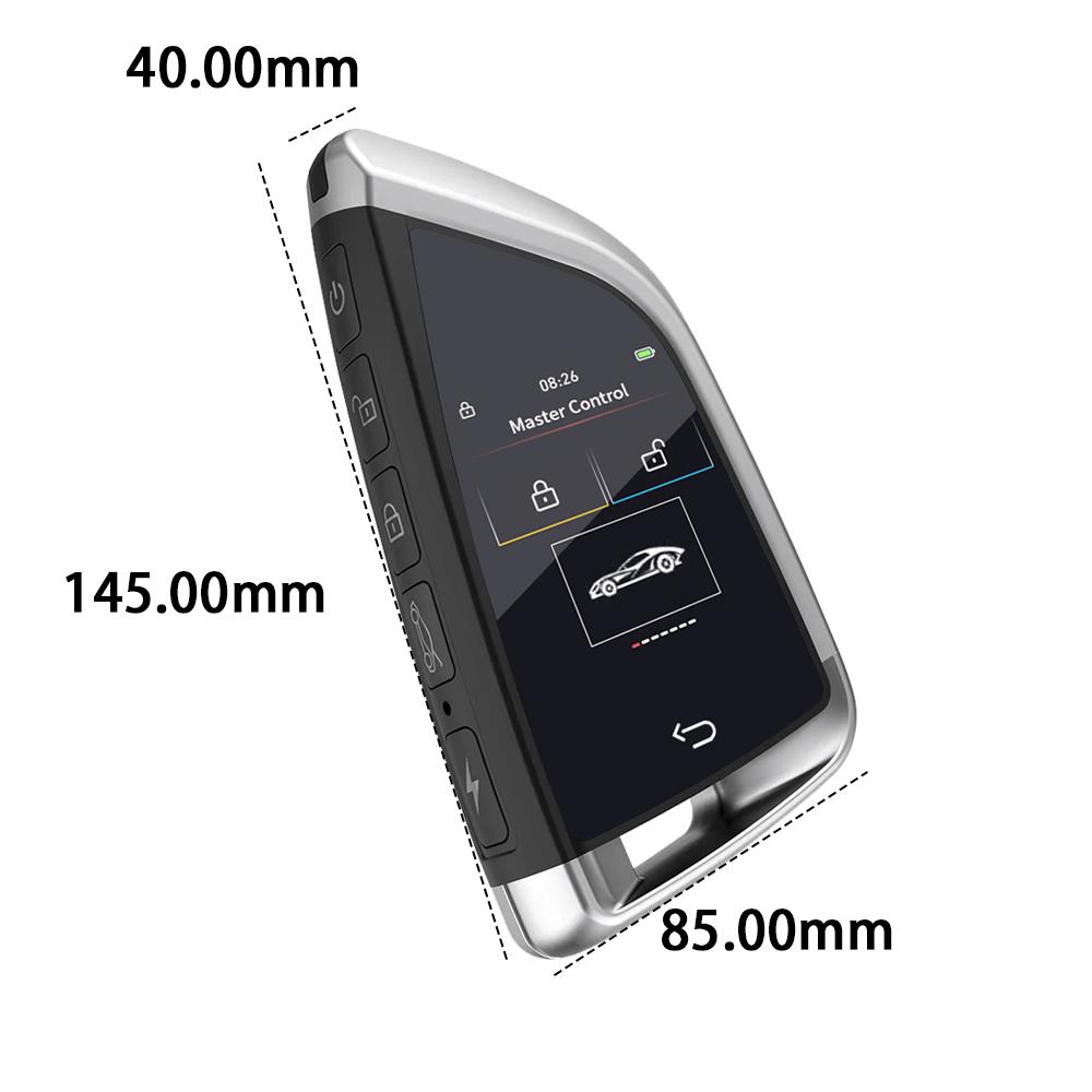 CF568 Modified Remote Smart Key LCD Screen Keyless Entry Remote Control Car Key with On-BD for Start and Stop Engine Button Cars