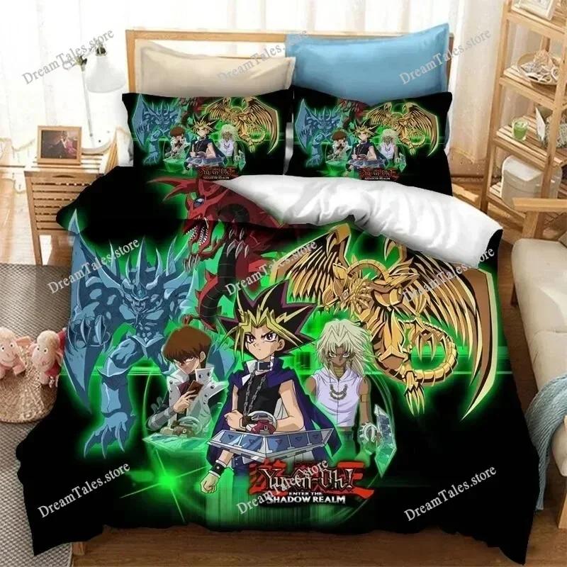 3D Printed Anime Yu Gi Oh Duel Yugi Bedding Set Boys Girls Twin Queen Size Duvet Cover Pillowcase Bed Kids Adult Home Textile369