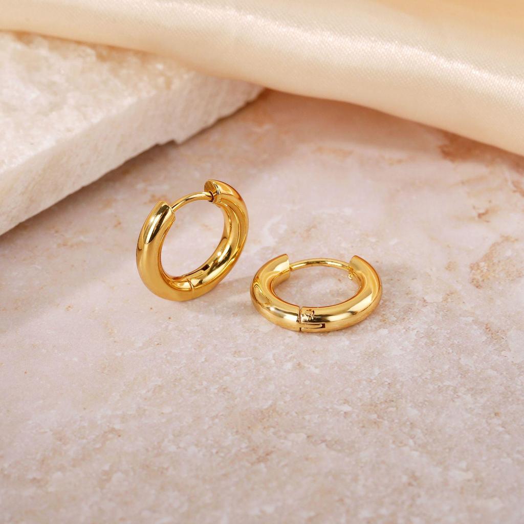 Luxurious Non-Fading European & American Style Hoop Earrings