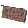 [Inden-ya] Inden Long Wallet, Purse Case A, L-shaped Zipper, Deerskin, Black with Pink Lacquer, Small Checkered Pattern, 2315-51-167, Custom Color