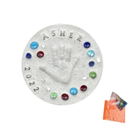 

DIY Handprint Gift Kit, DIY Handprint Stepping Stone Kit, Child Handprint Art Project, Family Keepsake Craft for Indoor Outdoor Decor Mother s Day 10 B