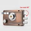 Shengyupin Vintage Exterior Security Door Lock, Red Bronze