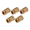5 Pcs Shaft Coupling 22mm Length 14mm OD 5 To 8mm ID Bore Rigid Coupler Brass Motor Shaft Connector