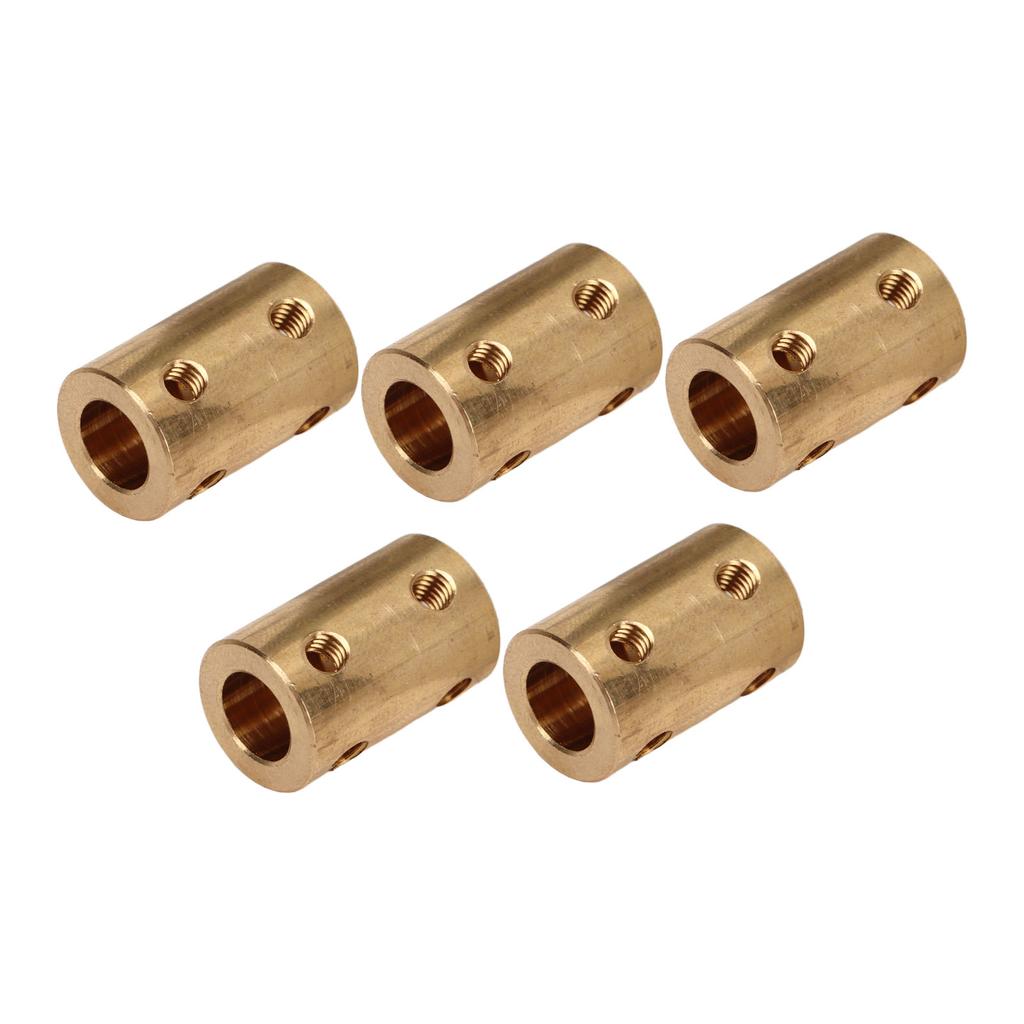 5 Pcs Shaft Coupling 22mm Length 14mm OD 5 To 8mm ID Bore Rigid Coupler Brass Motor Shaft Connector