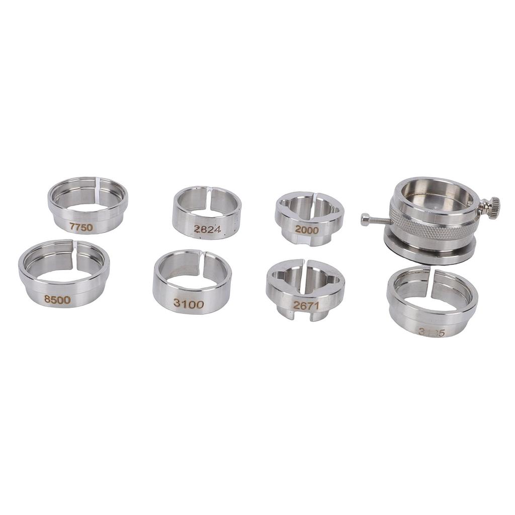 8pcs Watch Movement Fixing Kit Stainless Steel Watch Movement Base for Watchmaker Watch Repair Tool