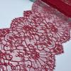 3m x 28.5cm Dark red French Chantilly Lace, Non-stretch Eyelash Lace Fabric for Sewing, Bra, Underwear, Lingerie, Dress, Garment, Crafting