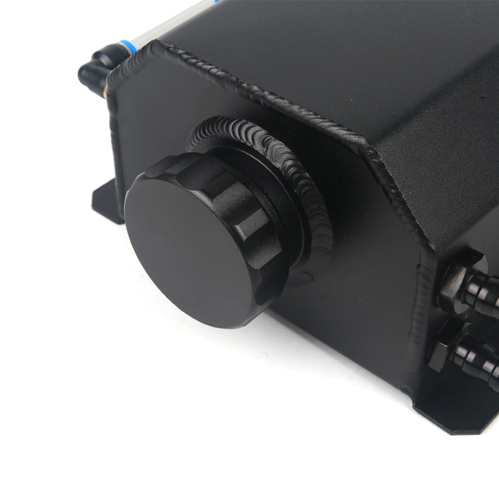 Universal 1L/2L Aluminum Oil Catch Can Reservoir Tank Engine Coolant Radiator Overflow Oil Fuel Tank With Drain Plug Breather