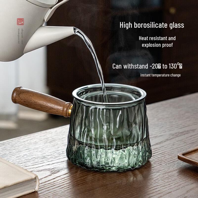 Fulinz Transparent Glass Teapot with Filter