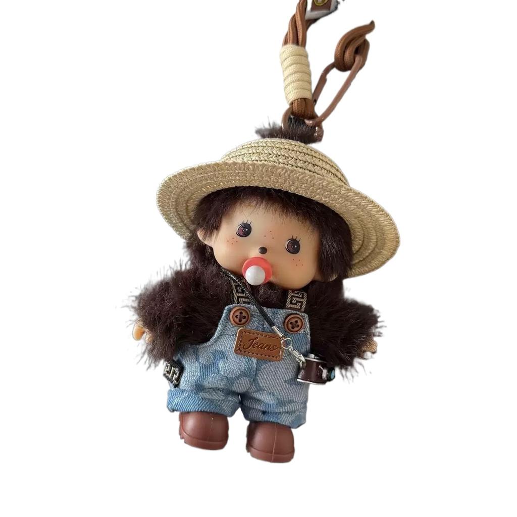 15 cm Monchhichi Søt Liten Ape DIY Klær Skifte Dukke Flere Stiler Utsøkt Ryggsekk Anheng Nøkkelring Leketøy Periferi Gave