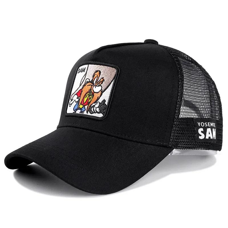 High Quality Anime Cartoon Snapback Cotton Baseball Cap Men Women Hip Hop Dad Mesh Hat Trucker Hat